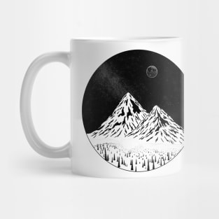 Mountains inside a circle Mug